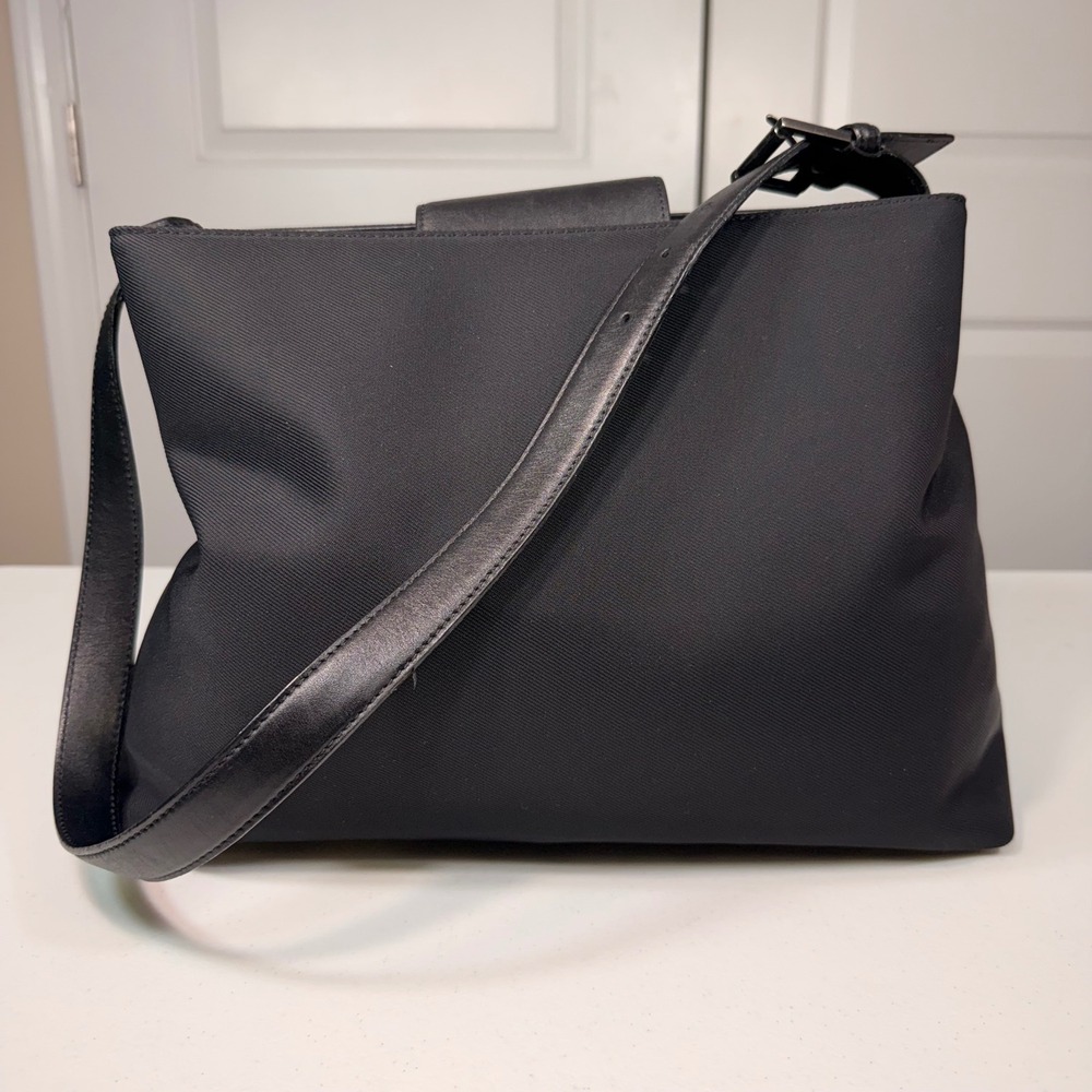 Vintage Coach Mercer Black Twill Leather Trim Shoulder Tote Bag C0K-7412 Y2K